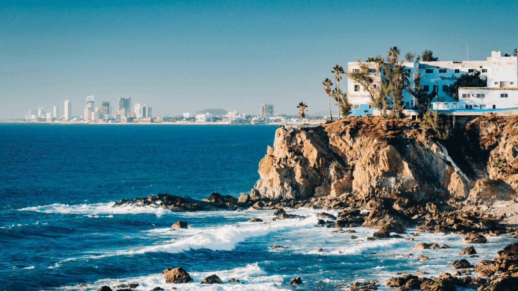 Rocky Pacific coastline overlooking Mazatlán, Mexico